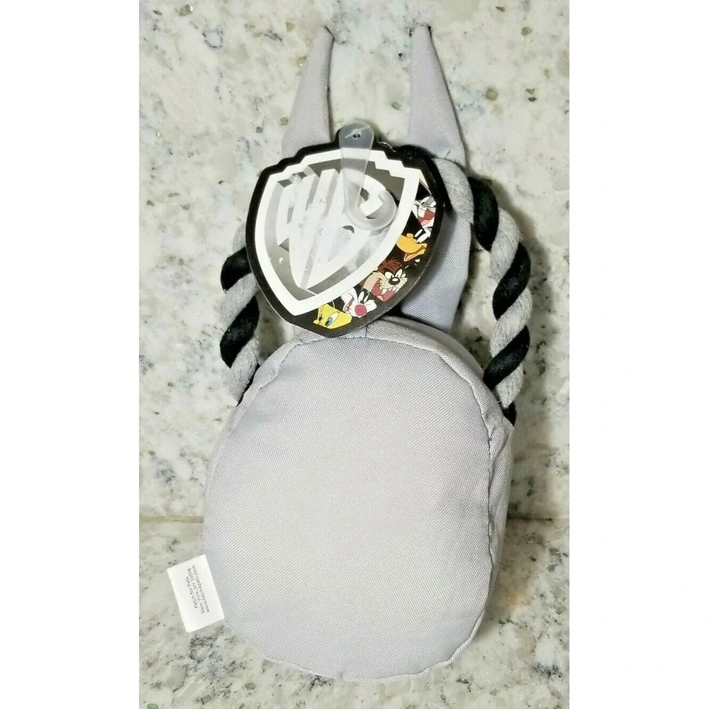 Looney Tunes Bugs Bunny Plush‎ Rope Dog Toy Grey WB Fetch for Pets NEW